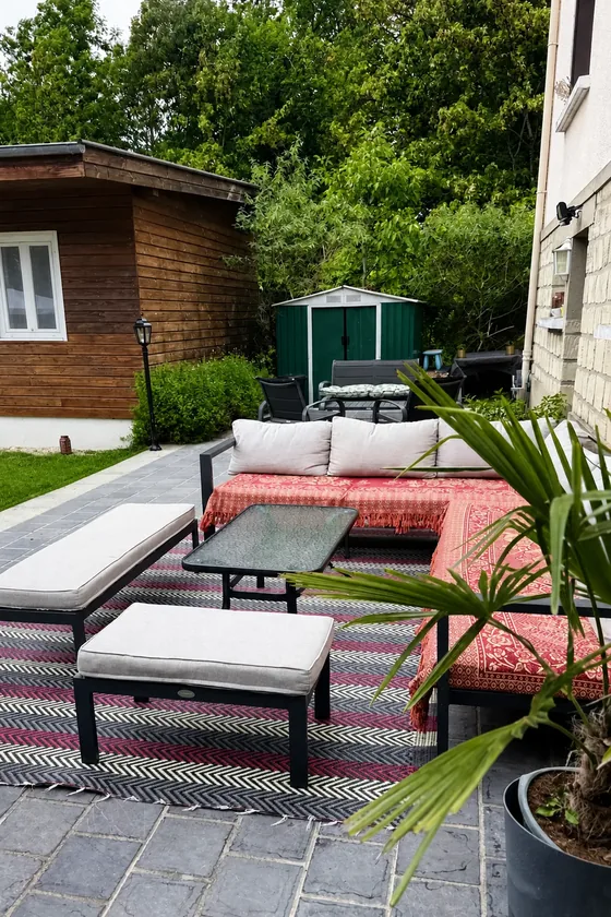 Salon de jardin sur la terrasse